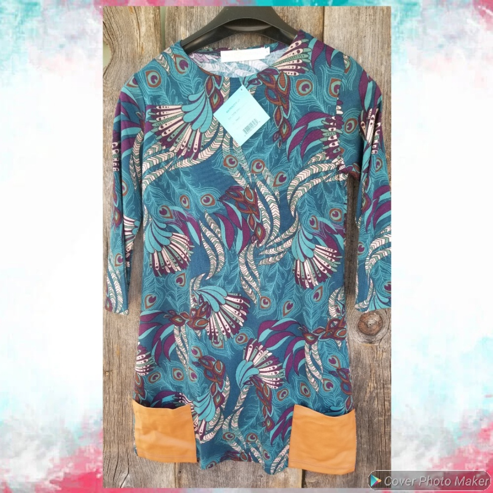Peacock print shirt